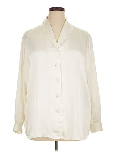 Pre-owned Rena Rowan 3/4 Sleeve Blouse In Ivory