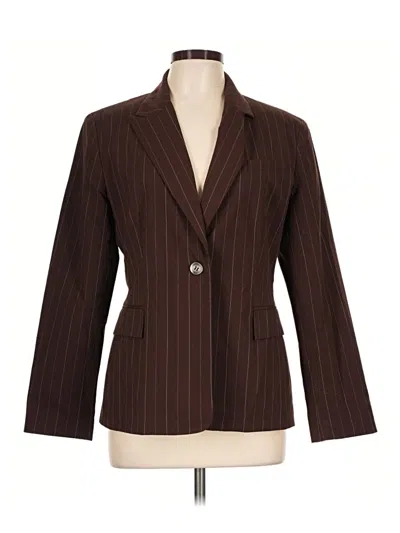 Pre-owned Rena Rowan Blazer Jacket In Brown