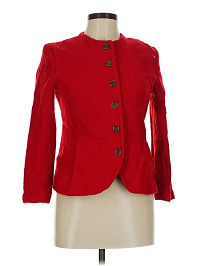Pre-owned Rena Rowan Blazer Jacket In Red