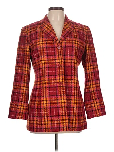 Pre-owned Rena Rowan Blazer Jacket In Red