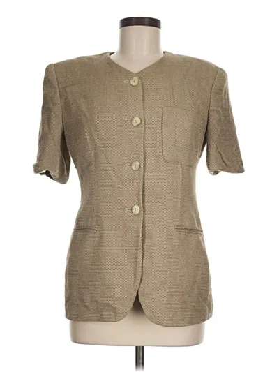 Pre-owned Rena Rowan Blazer Jacket In Tan
