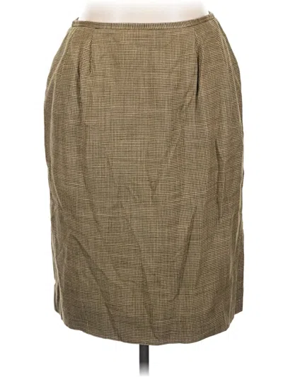 Pre-owned Rena Rowan Casual Skirt In Tan