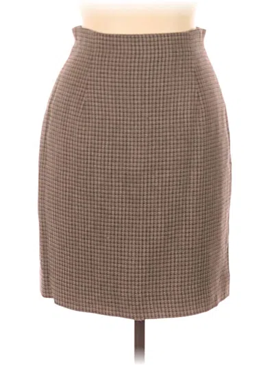 Pre-owned Rena Rowan Formal Skirt In Brown