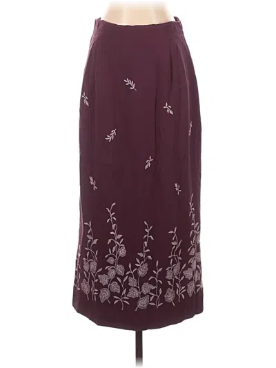 Pre-owned Rena Rowan Formal Skirt In Burgundy