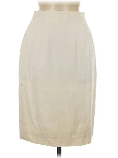 Pre-owned Rena Rowan Formal Skirt In White
