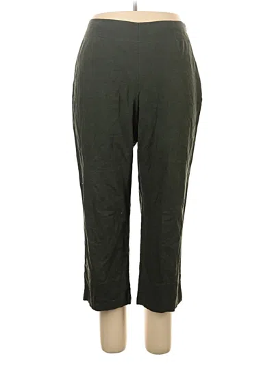 Pre-owned Rena Rowan Linen Pants In Green