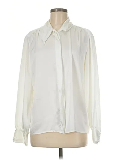 Pre-owned Rena Rowan Long Sleeve Blouse In Ivory