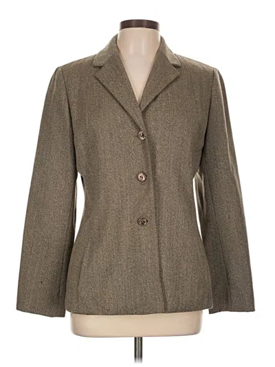 Pre-owned Rena Rowan Wool Blazer Jacket In Brown