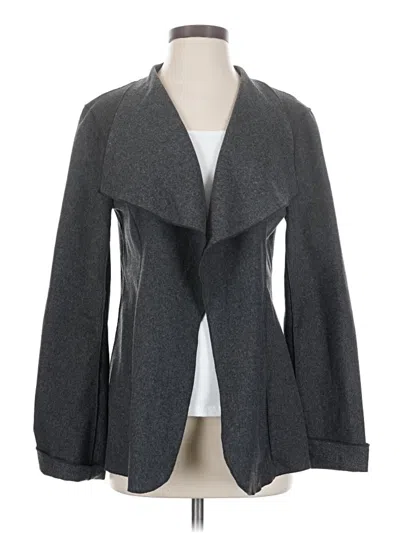 Pre-owned Rena Rowan Wool Cardigan Sweater In Gray