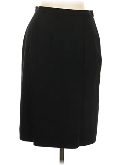 Pre-owned Rena Rowan Wool Skirt In Black