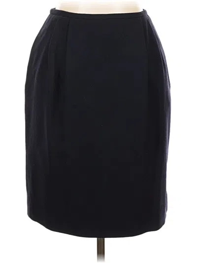 Pre-owned Rena Rowan Wool Skirt In Black