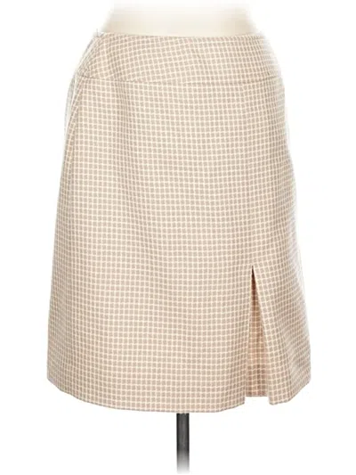 Pre-owned Rena Rowan Wool Skirt In Tan