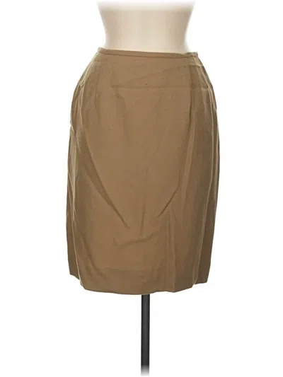 Pre-owned Rena Rowan Wool Skirt In Tan