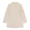 Renaissance Loverboy Ecru Grey Blazer In White