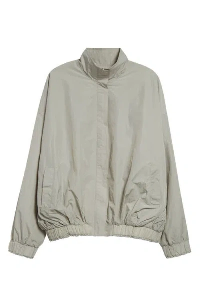 Renaissance Renaissance Alex Double Layer Bubble Hem Taffeta Bomber Jacket In Grey