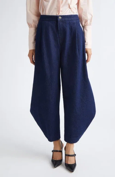 Renaissance Renaissance Ava Pleated Balloon Jeans In Blue