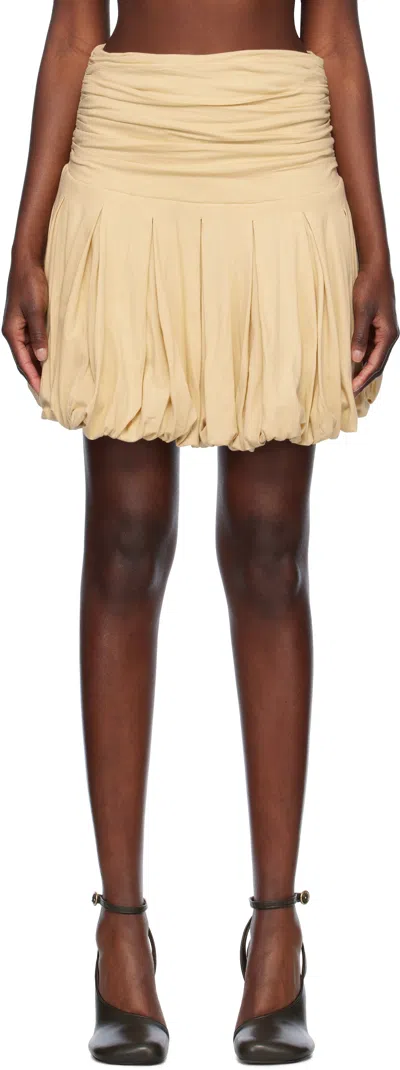 RENAISSANCE RENAISSANCE BEIGE QAJAR-J MINISKIRT