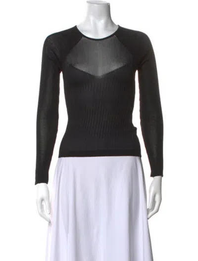 Pre-owned Renaissance Renaissance Crew Neck Long Sleeve Top In Black