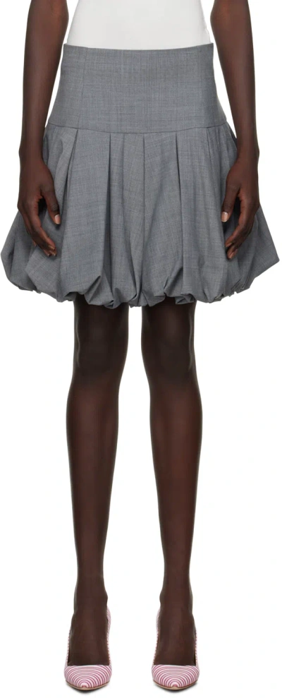 Renaissance Renaissance Gray Qajar 2.0 Mini Skirt In Grey Tailoring