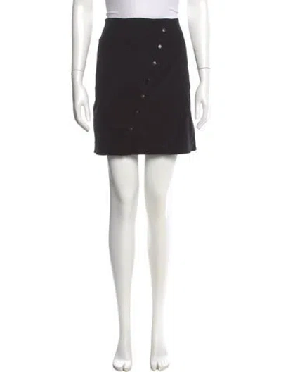 Pre-owned Renaissance Renaissance Leather Knee-length Skirt In Black
