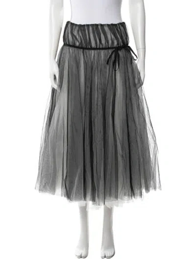 Pre-owned Renaissance Renaissance Mesh Accents Long Skirt W/ Tags In Grey