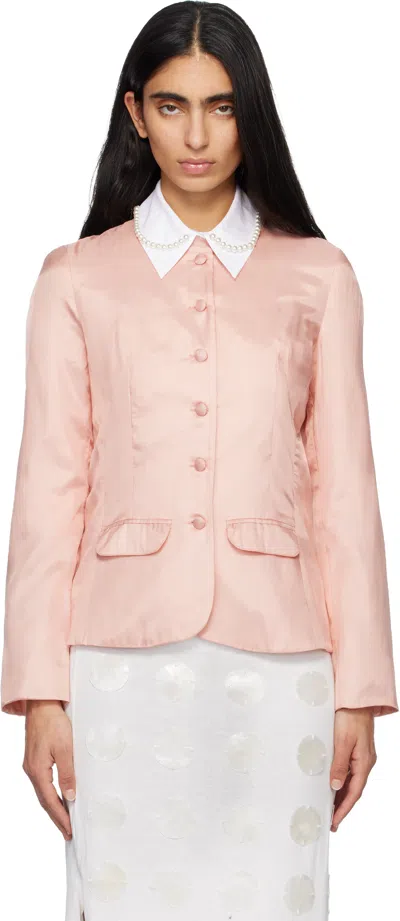 Renaissance Renaissance Pink Louisa Satin Blazer