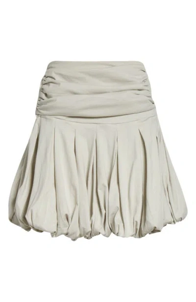 Renaissance Renaissance Qajar Pleated Bubble Hem Jersey Miniskirt In Gray