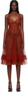 Renaissance Renaissance Red Benny Midi Dress In Red