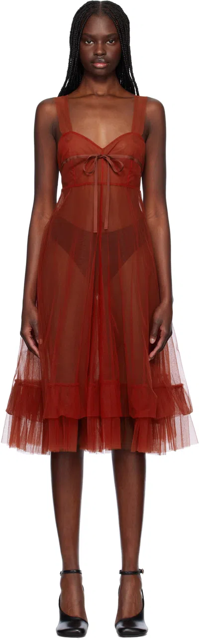 Renaissance Renaissance Red Benny Midi Dress