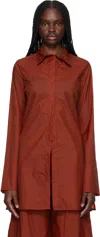 Renaissance Renaissance Red Jill Nylon Shirt In Red