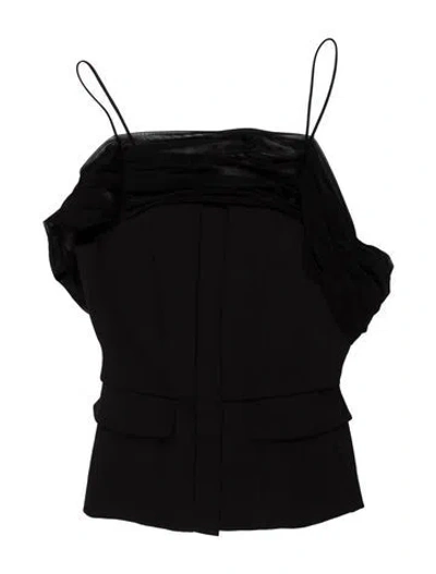 Pre-owned Renaissance Renaissance Square Neckline Sleeveless Blouse W/ Tags In Black