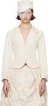 Renaissance Renaissance Ssense Exclusive Bridal Capsule Tank Double Layer Blazer In White