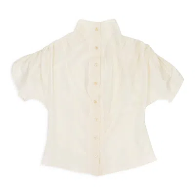 Renaissance Scorch Ecru Grey Top In White