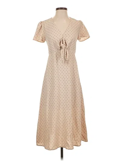 Pre-owned Re:named Casual Dress In Tan