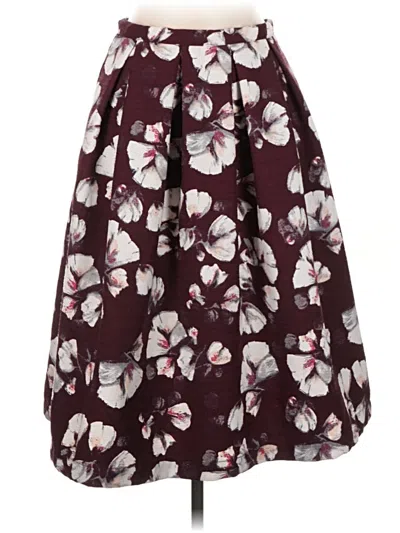 Pre-owned Re:named Casual Skirt In Burgundy