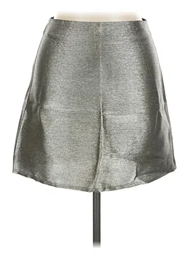 Pre-owned Re:named Casual Skirt In Silver