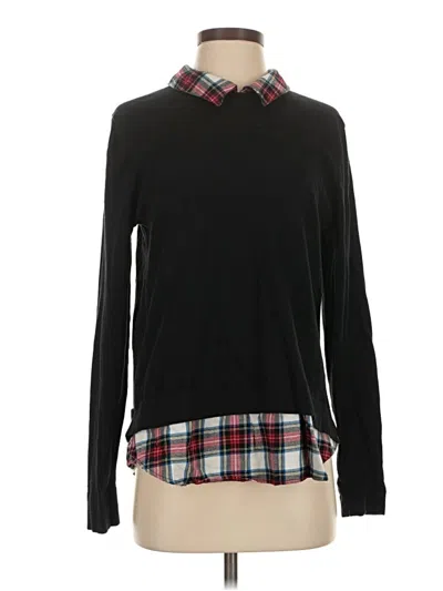 Pre-owned Re:named Long Sleeve Blouse In Black