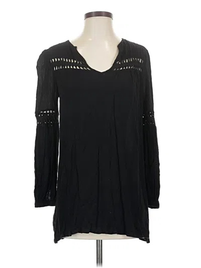 Pre-owned Re:named Long Sleeve Blouse In Black