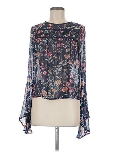 Pre-owned Re:named Long Sleeve Blouse In Blue