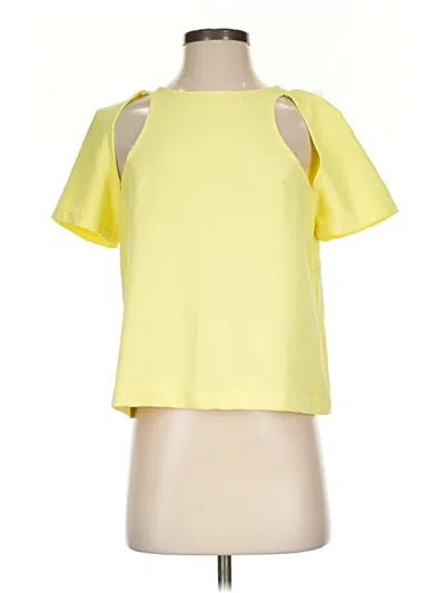 Pre-owned Re:named Short Sleeve Blouse In Yellow