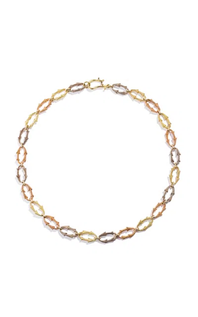 Renato Cipullo 18k Tri-color Gold Fiamma Chain Necklace