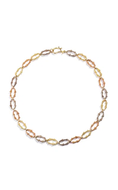 Renato Cipullo 18k Tri-color Gold Fiamma Chain Necklace In Gold