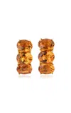 Renato Cipullo 18k Yellow Gold Citrine Beam Earrings In Orange