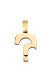 Renato Cipullo 18k Yellow Gold Question Pendant