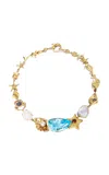 Renato Cipullo 18k Yellow Gold Topaz Return To The Sea Necklace In Blue