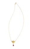 Renato Cipullo Amorini Amorini 18k Yellow Gold; Diamond And Ruby Necklace In Gold