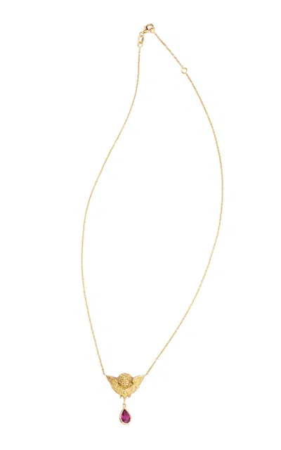 Renato Cipullo Amorini Amorini 18k Yellow Gold; Diamond And Ruby Necklace