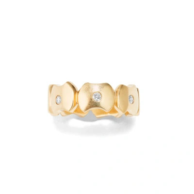 Renato Cipullo Bite Ring In 18k Yellow Gold,diamonds