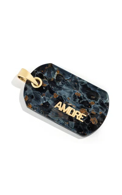 Renato Cipullo Cartellino 18k Yellow Gold Pietersite Pendant In Multi