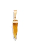 Renato Cipullo Cornicello 18k Yellow Gold Citrine Pendant In Orange